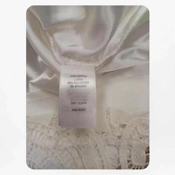 Katherine Barclay White Crochet Lace  Sleeveless Midi Dress Size 12 - Picture 11 of 12